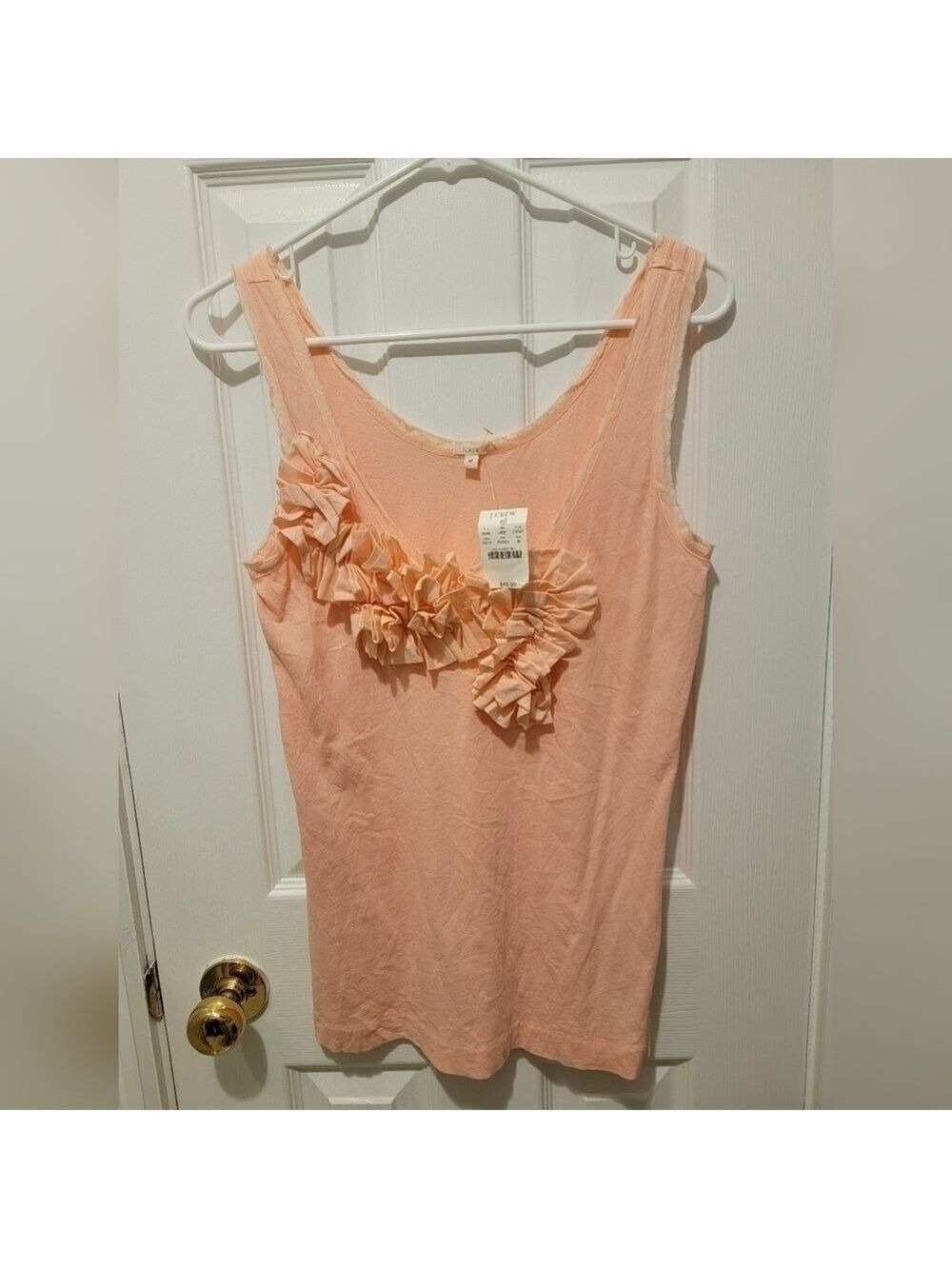 J. Crew Ruffle Front Distressed Tank Top - Picture 2 of 7
